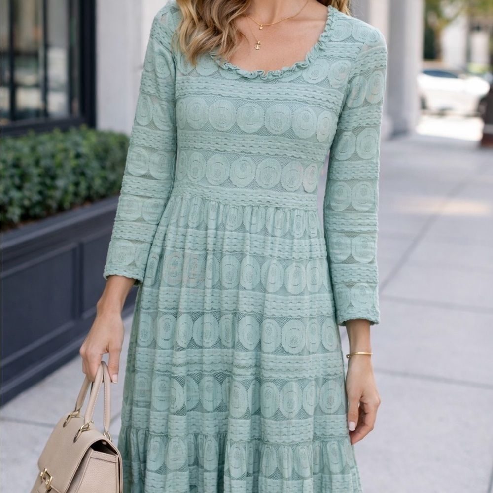 Sundance Mint Green Long Sleeve Dress